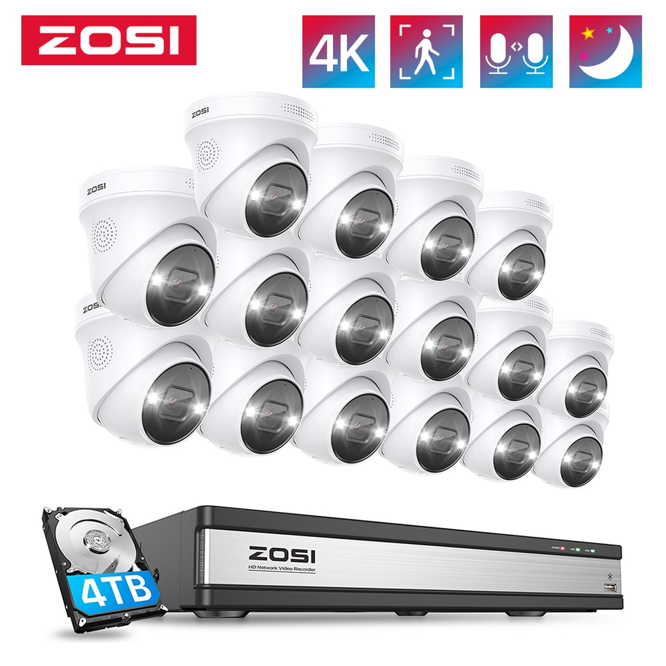 ZOSI 4K 16CH PoE Surveillance System