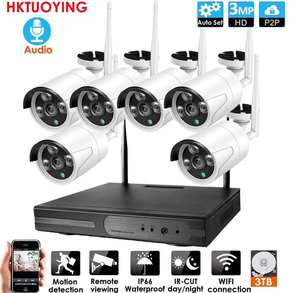 P2P Indoor Outdoor IR Night Vision Security