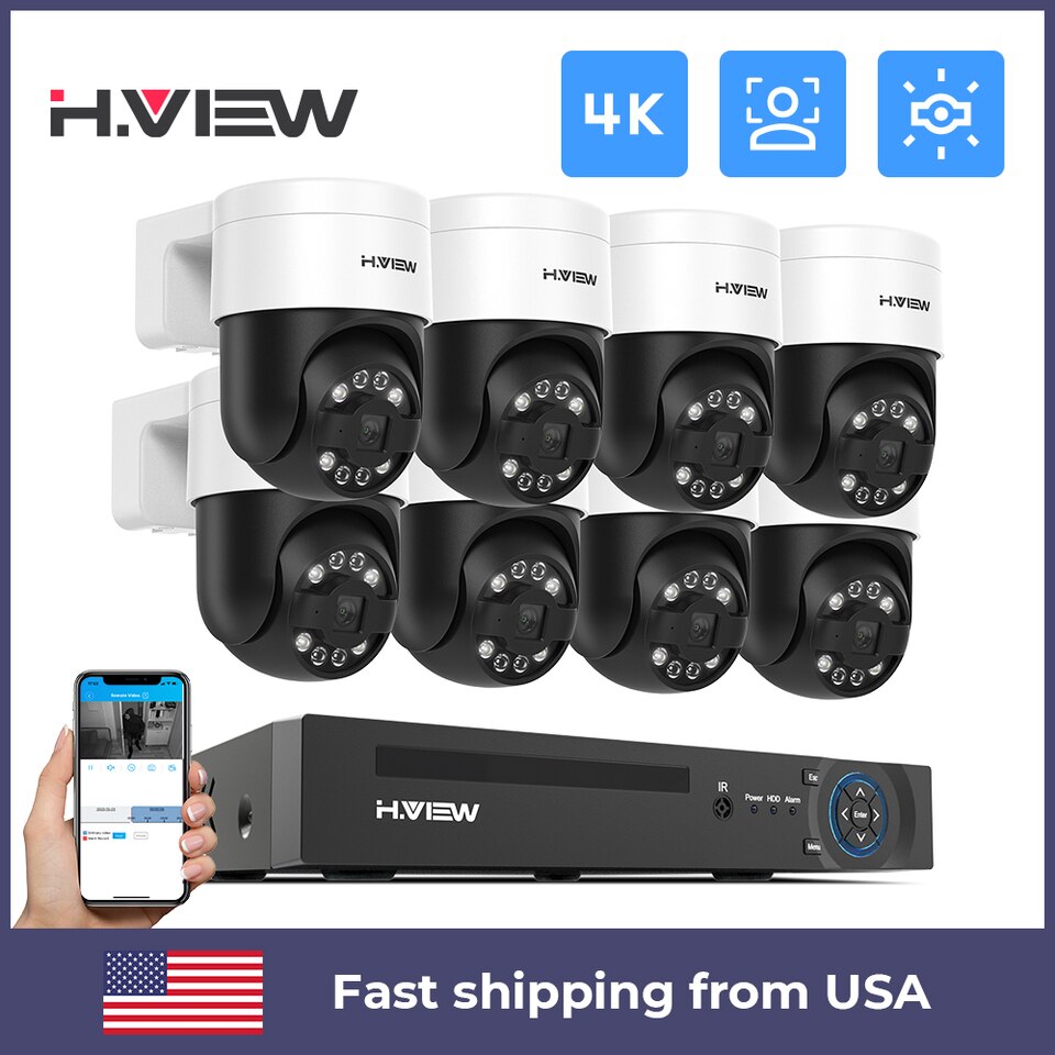 PTZ Cameras Home Video Surveillance Kit