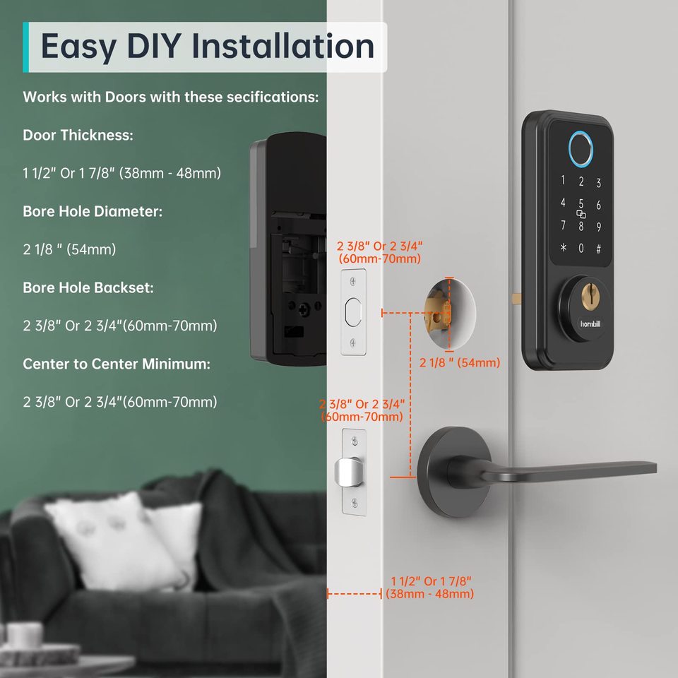 Deadbolt Biometric Electronic Lock - Image 6