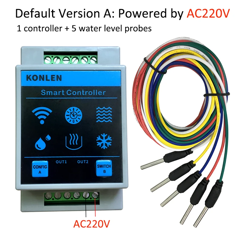 KONLEN Tuya Water Level Sensor WIFI Smart Home Leakage Flood Alarm Controller Meter Pool Vape Tank Flow Detector Leak Protection - Image 7