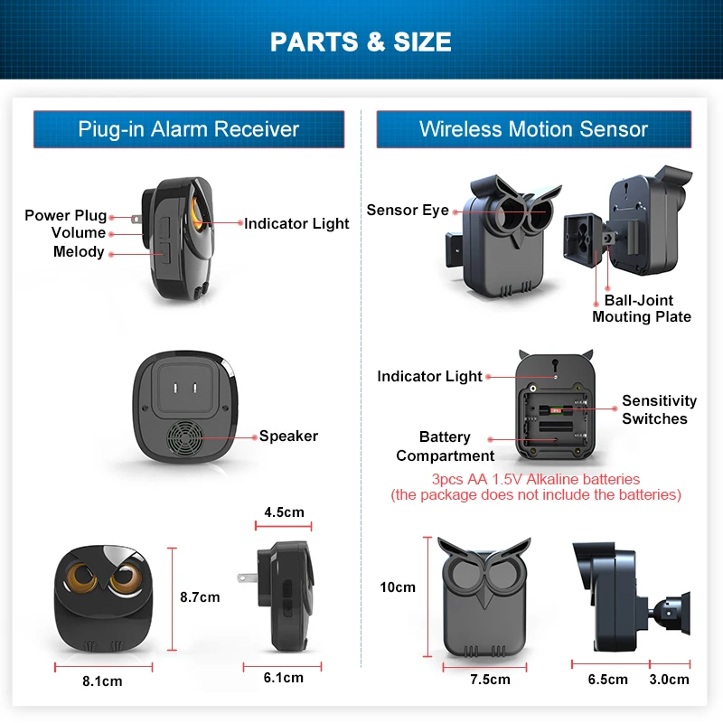 HTZSAFE Wireless Driveway Security Alarm Waterproof PIR Motion Detector Garage Welcome Burglar Alarm Secure System Patrol - Image 5