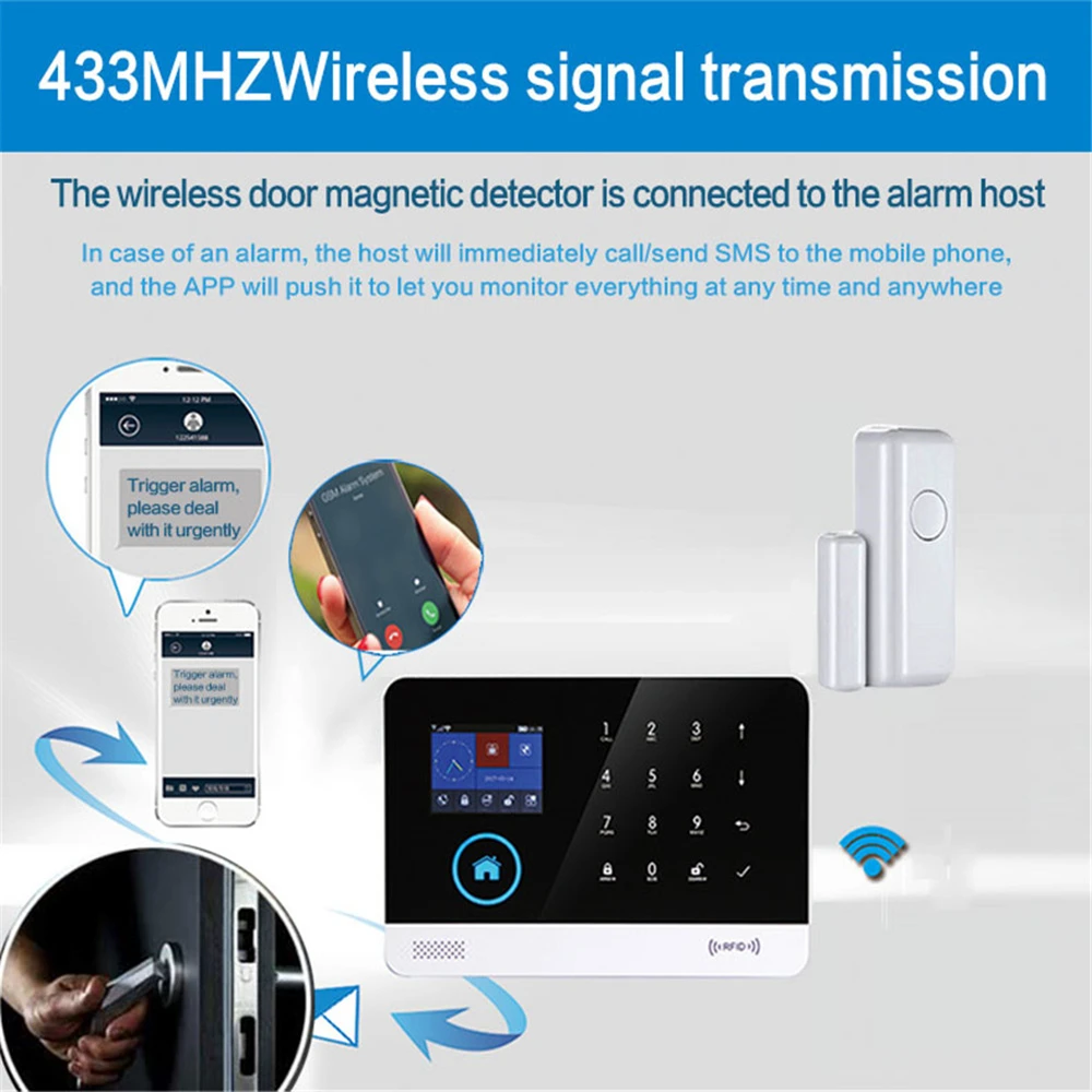 PGST Window Door Sensor for 433MHz Alarm System PG103 Wireless Home Alarm App Notification Alerts - Image 4