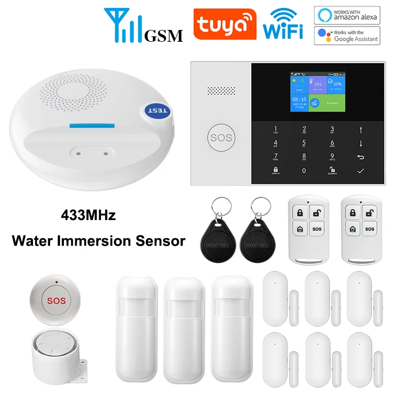 WIFI GSM Alarm System Tuya Smart Life APP Home Smart Security Protection Wireless Security Alarm House System with ALexa - Image 13