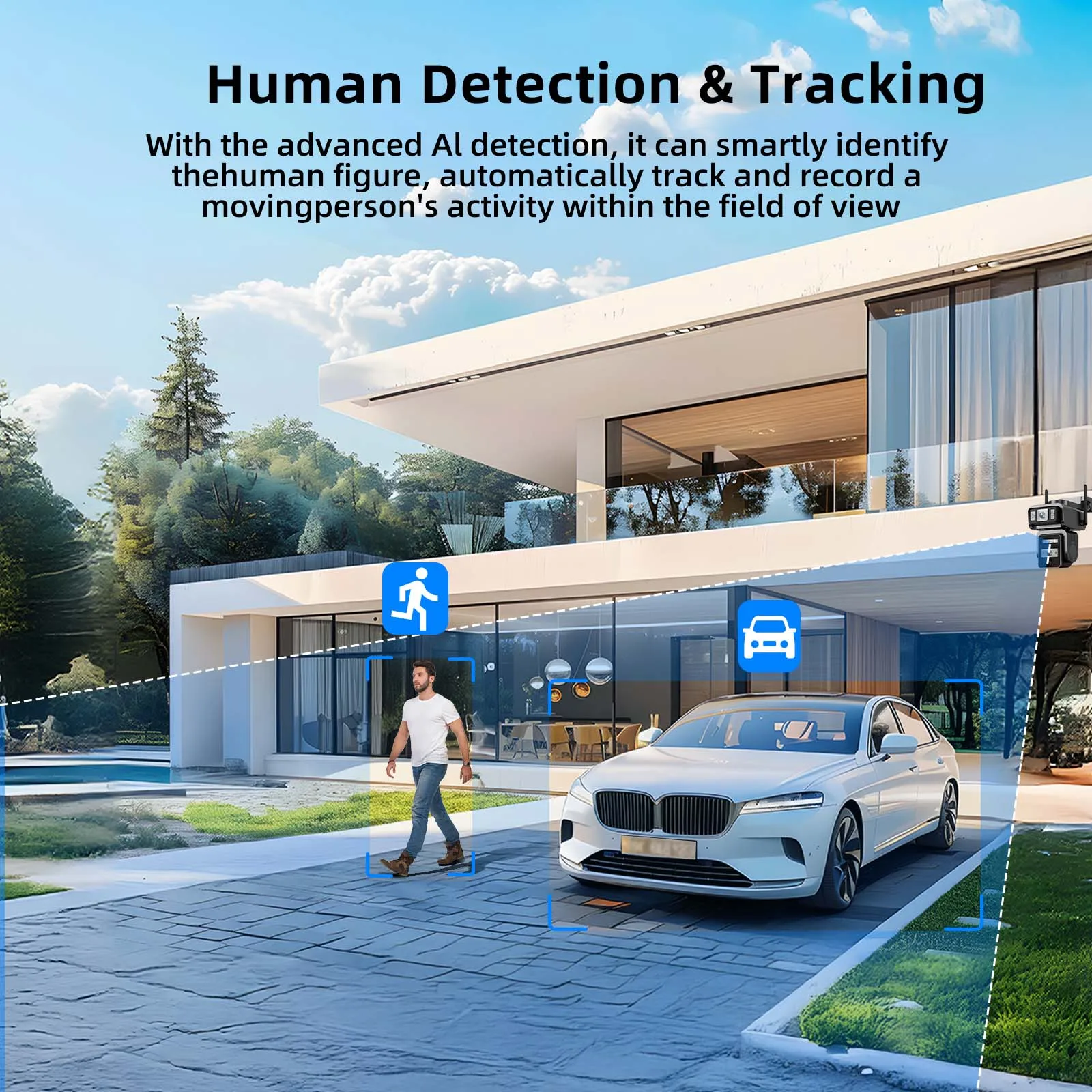 Dual Lens Solar Camera WIFI Security Outdoor Surveillance Camera Solar Panel with Battery CCTV security PZT IP cameras - Image 4