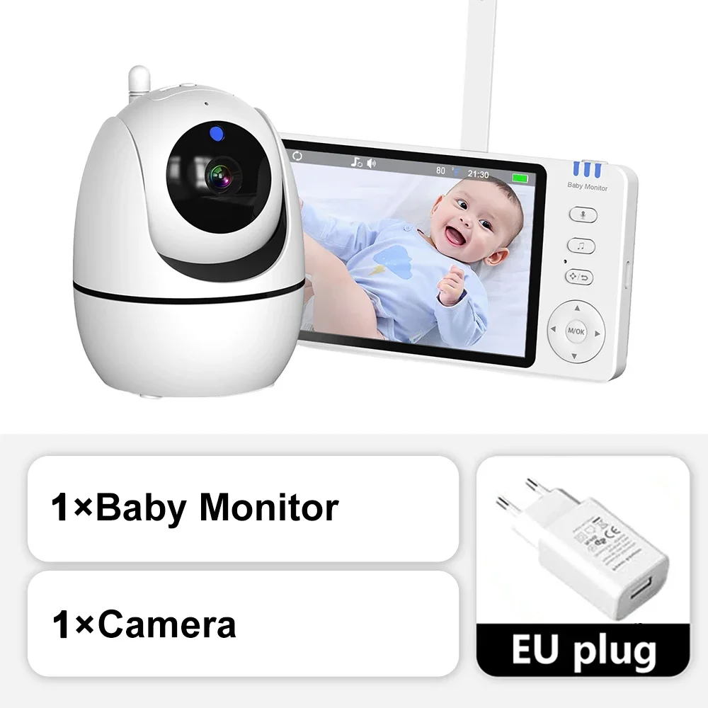 5 Inch Video Baby Monitor With Camera PTZ Zoom Babyphone Cam Security Protection Surveillance Cameras Temperature Sensor Lullaby - Image 7