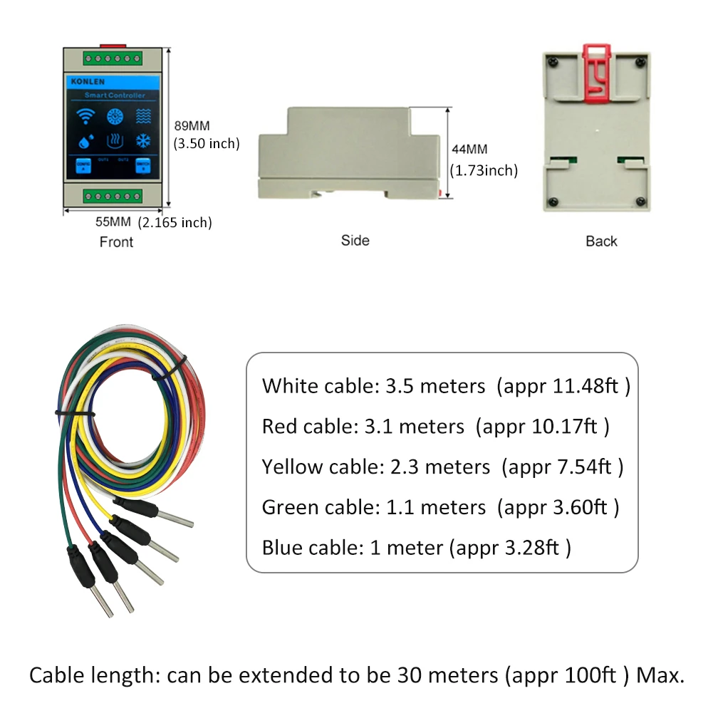 KONLEN Tuya Water Level Sensor WIFI Smart Home Leakage Flood Alarm Controller Meter Pool Vape Tank Flow Detector Leak Protection - Image 6