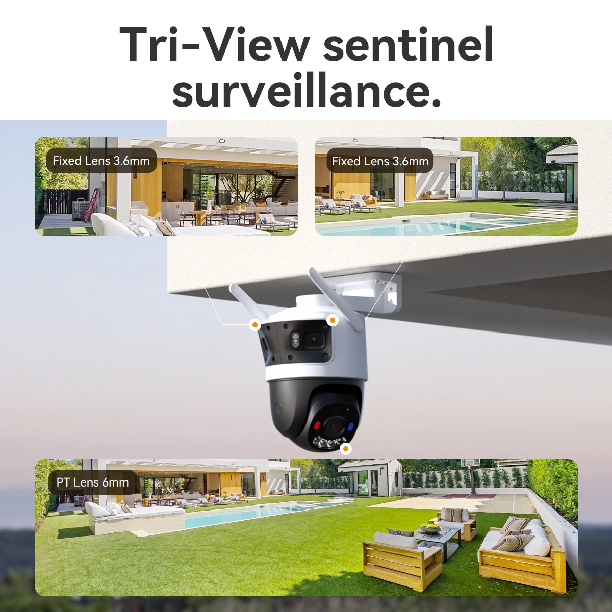 IMOU 11MP Multi Lens WiFi Security Cameras Outdoor PTZ Video Cam Auto Tracking AI Human/Vehicle Detection Colorful Night Vision - Image 3