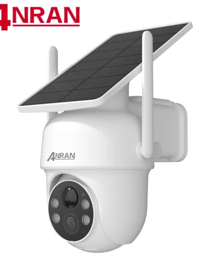 ANRAN Solar Camera 1/2pcs 3/5MP Outdoor 2.4G Wifi Security Camera Battery Cameras Home Surveillance Protection PIR Human Detect