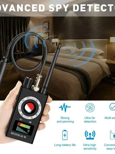 K18 Multi-function Anti-Candid Cam Wireless Lens Device Finder 1MHz-6.5GHz GSM Audio Bug Finder GPS Signal RF Tracker Detect