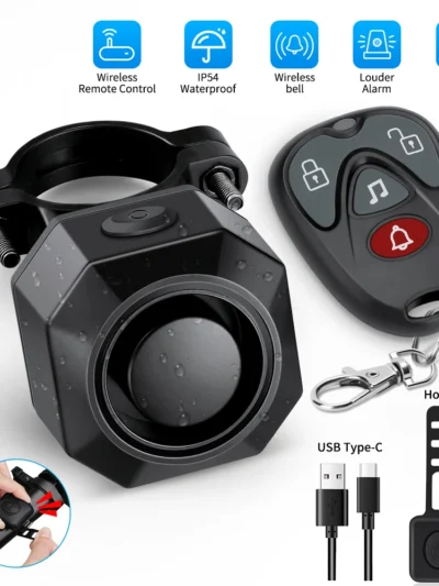 New Bicycle Alarm Wireless Waterproof Motorcycles Scooter Bike Anti theft Alarm Security Protection Vibration Burglar Alarm