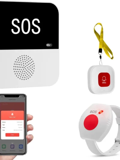 Wireless WiFi Elderly Caregiver Pager SOS Call Button Emergency SOS Medical Alert System for Seniors Patients Elderly At Home