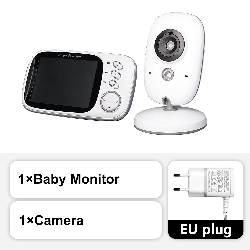 3.5'' Video Baby Monitor 2.4G Mother Kids Two-way Audio Night Vision Video Surveillance Cameras With Temperature display Screen - Image 7