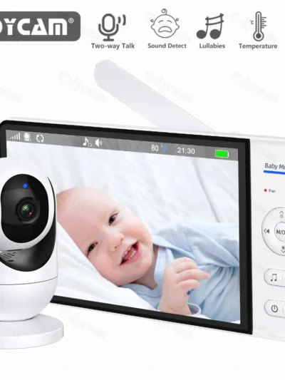 7 Inch Wireless Baby Monitor 5000mAh Battery No WiFi 4X Zoom Kids Protection Surveillance Video Camera 2 Way Audio Night Vision