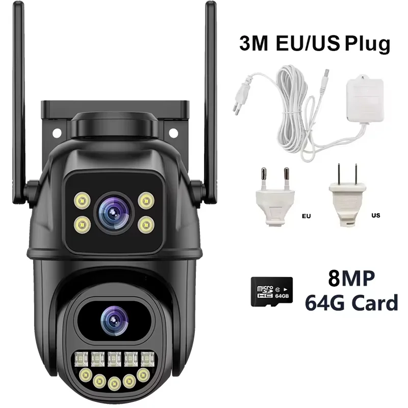 4K 8MP Security Camera 5X Zoom Dual Lens Dual Screen Outdoor WiFi Home Protection 6MP IP PTZ CCTV Video Surveillance Camera - Image 13