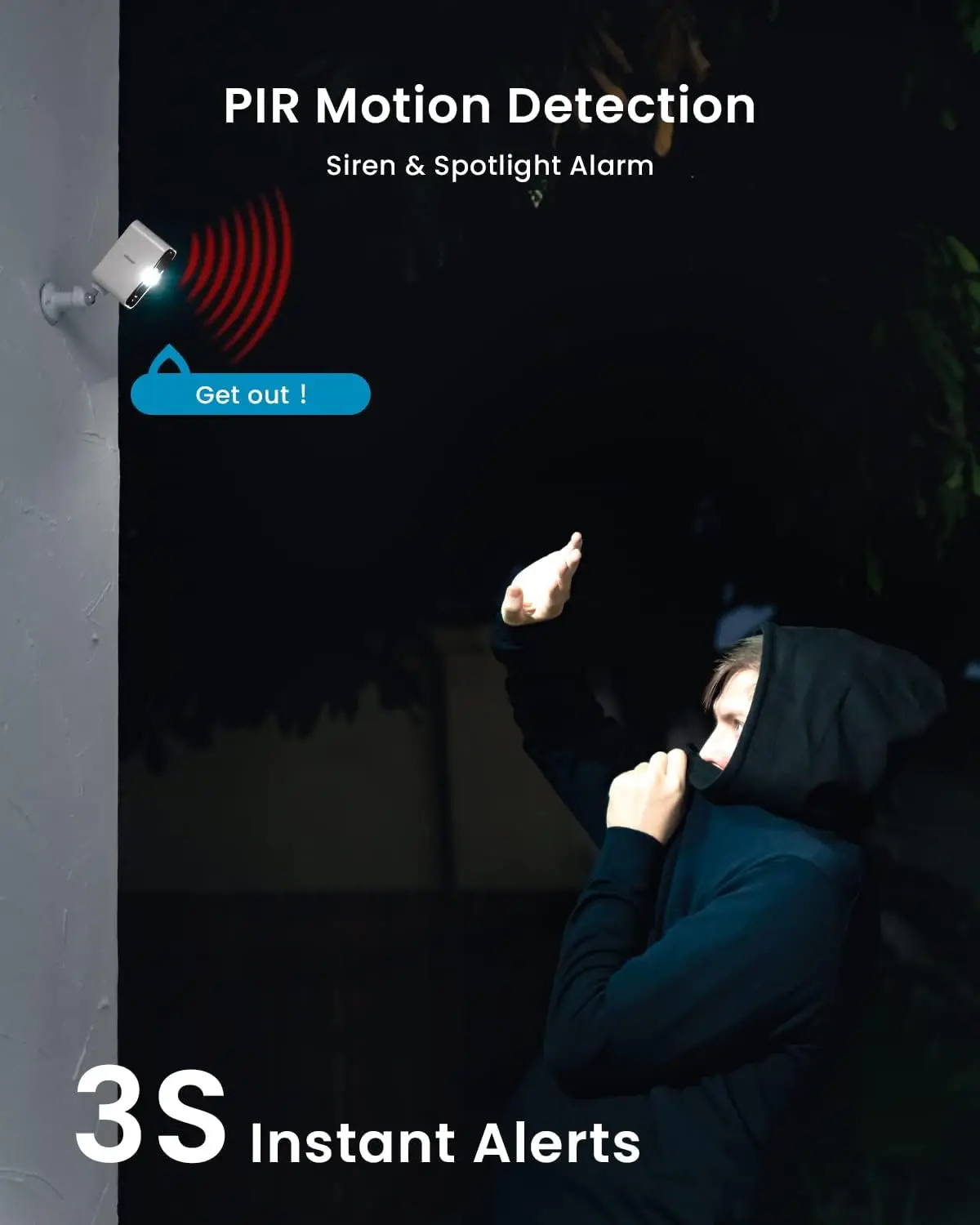 ieGeek 2K Wireless Security Camera Outdoor Colorful Night Vision, Rechargeable Battery CCTV Camera Systems, WiFi Home - Image 4