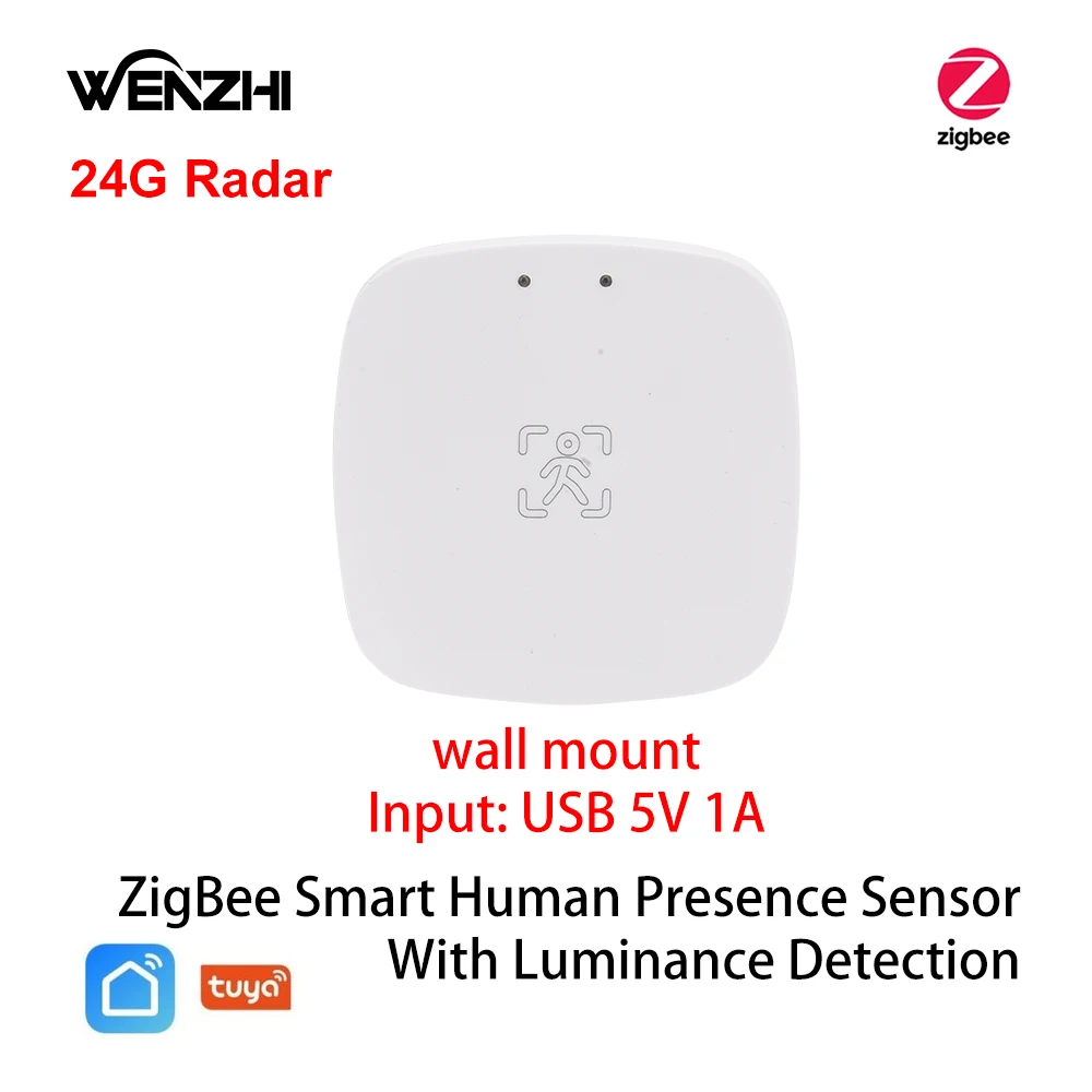 ZigBee Wifi MmWave Human Presence Motion Sensor With Luminance/Distance Detection 5/110/220V Tuya Smart Life Home Automation - Image 10