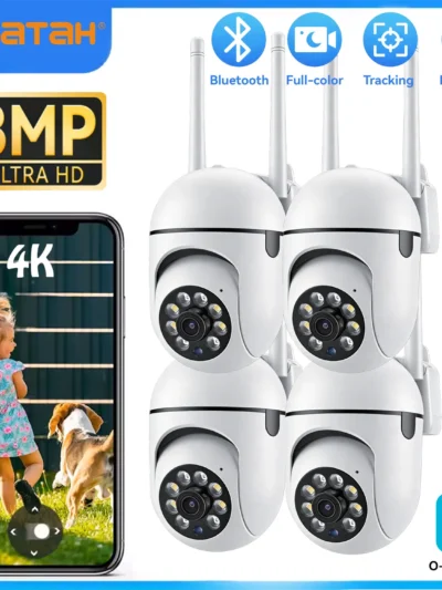 2.4G 8MP Cameras Wifi Video Surveillance IP Indoor Security Protection Monitor 5.0X Zoom Home Wireless Track Alarm O-Kam pro