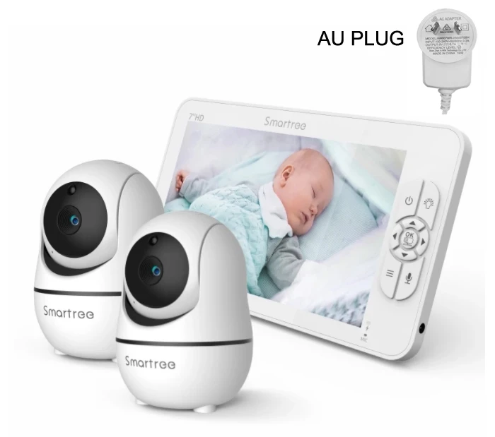 SM70V2 7" 1080P HD Split Screen Video Baby Monitor with two Camera, Hack Proof, Remote Zoom/Pan/Tilt, 4000mAh Battery - Image 9