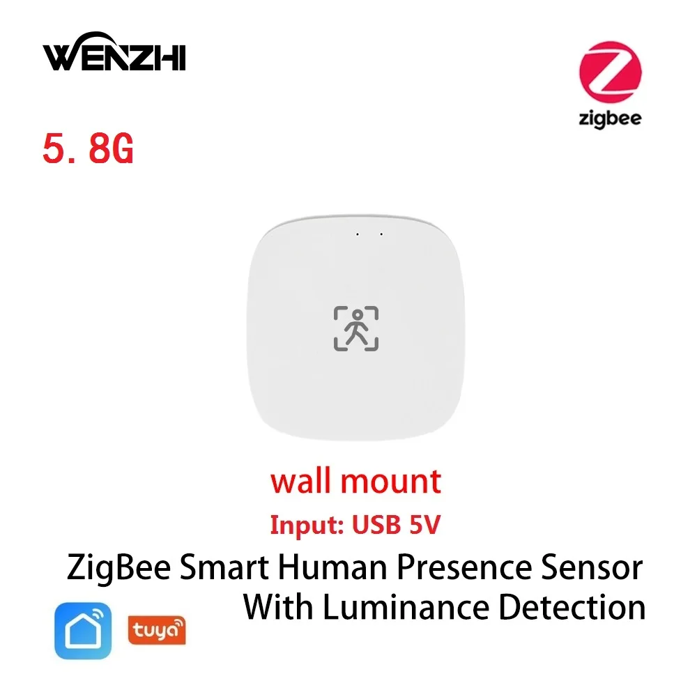 ZigBee Wifi MmWave Human Presence Motion Sensor With Luminance/Distance Detection 5/110/220V Tuya Smart Life Home Automation - Image 13
