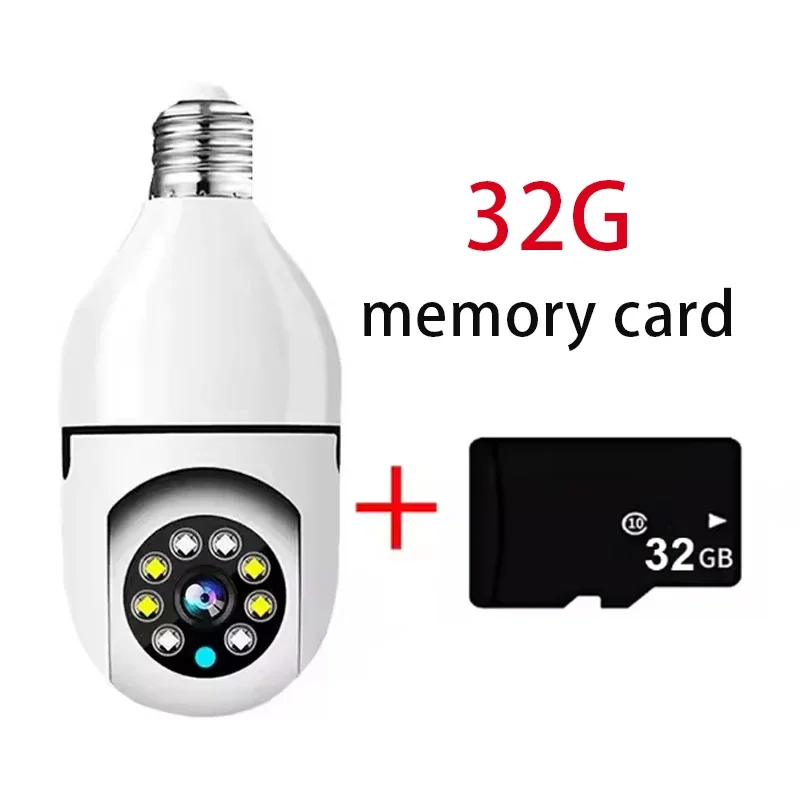 8MP E27 Bulb Surveillance Camera Wifi IP PTZ CCTV Camera 10X Zoom Color Night Vision Human Tracking Security Baby Monitor Cam - Image 8