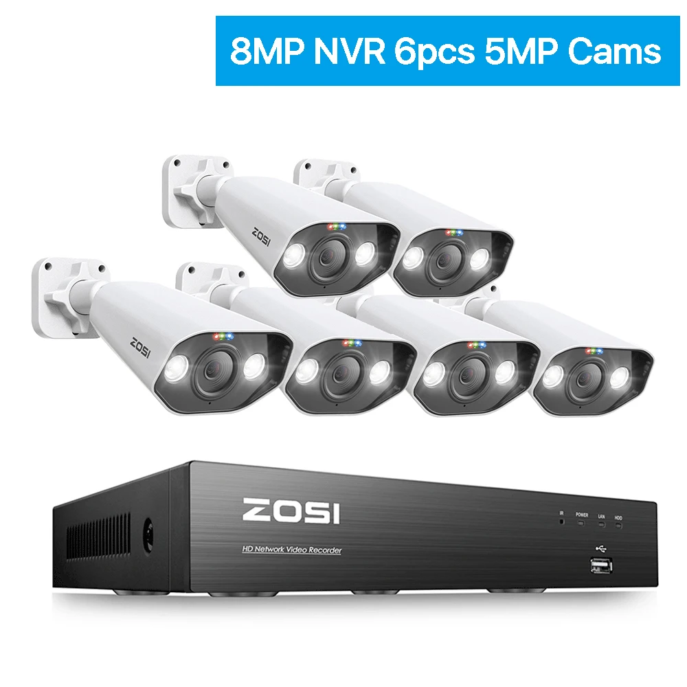 ZOSI 8CH POE Video Surveillance Kit 4K 8MP 5MP Super HD Outdoor IP Cameras AI Starlight Night Vision CCTV Security Camera System - Image 8