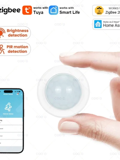 Tuya Zigbee 3.0 Motion Sensor With Pir + Lux Detection Infrared Human Body Infrared Sensor Anti theft Security Detector Sensor