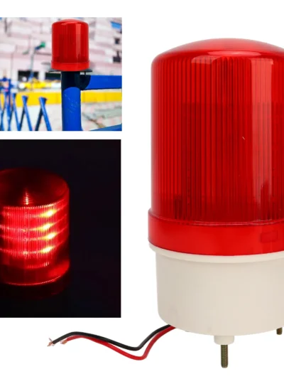 Emergency Alarm Light LED Rotating Strobe 120dB Sound Light Alarm ABS IP54 Warning Lamp for Indoor Outdoor Rotating Alarm Light