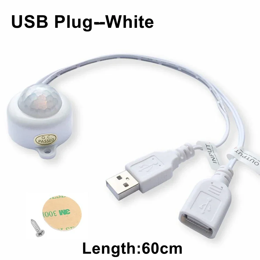 USB/DC Plug Adjustable PIR Infrared Human Motion Sensor Switch DC5V 12V 24V Smart Switch for LED Light Strip Night Lamp Bulb - Image 7