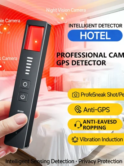 Hidden Camera Detector Anti-Spy Car GPS Tracker Listening Device Bug RF Wireless All Signal Scanner Gadget Security Protection