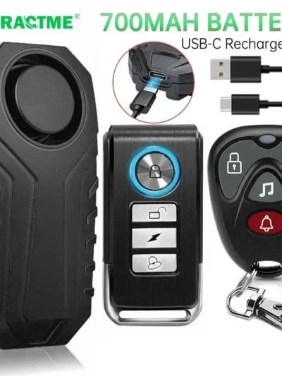Extractme Motorcycle Burglar Alarm with Remote Control 113DB Wireless Waterproof Car Electric Bicycle Security Anti Lost Alarm