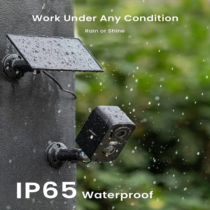 ieGeek 2K 3MP WiFiSolar Security Camera Outdoor Wireless with Color Night Vision, Camera Home Security Camera,Motion Detection - Image 5