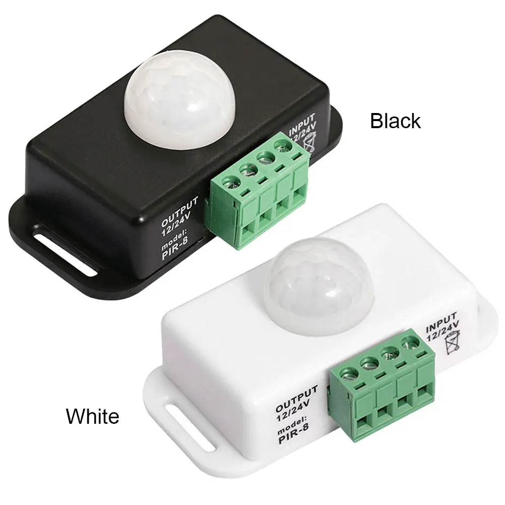 DC 12V 24V 6A Infrared PIR Motion Sensor Detector Switch Automatic Adjust Infrared PIR Motion Sensor Switch for LED Strip Light - Image 5