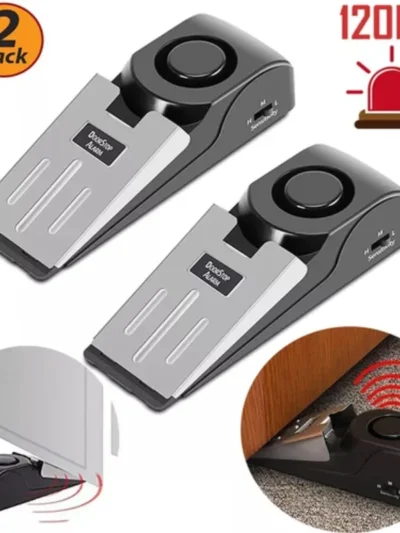 1/2Pcs 120DB Portable Wireless Door Stop Alarm Home Security System Siren Sound Burglar Intruder Alert for Travel