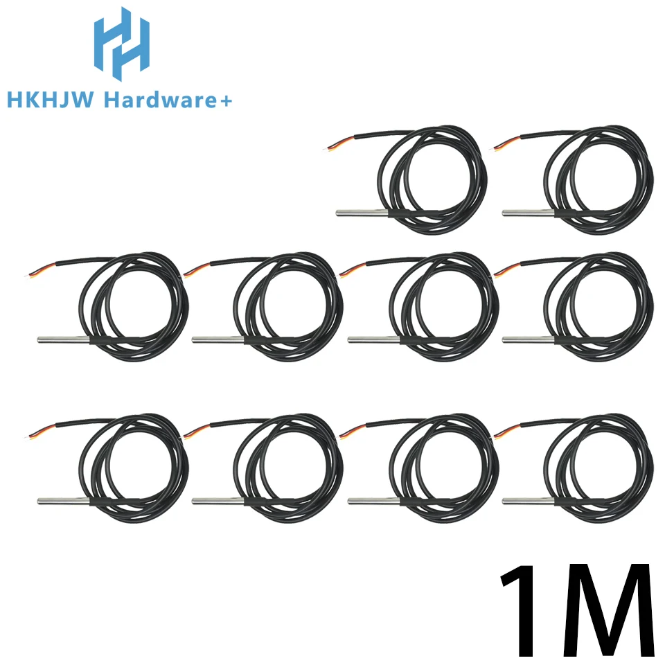 1/10PCS DS18B20 Waterproof Thread Temperature Probe Temperature Sensor Stainless Steel Package 1/2/3/5/10Meter For Arduino - Image 11