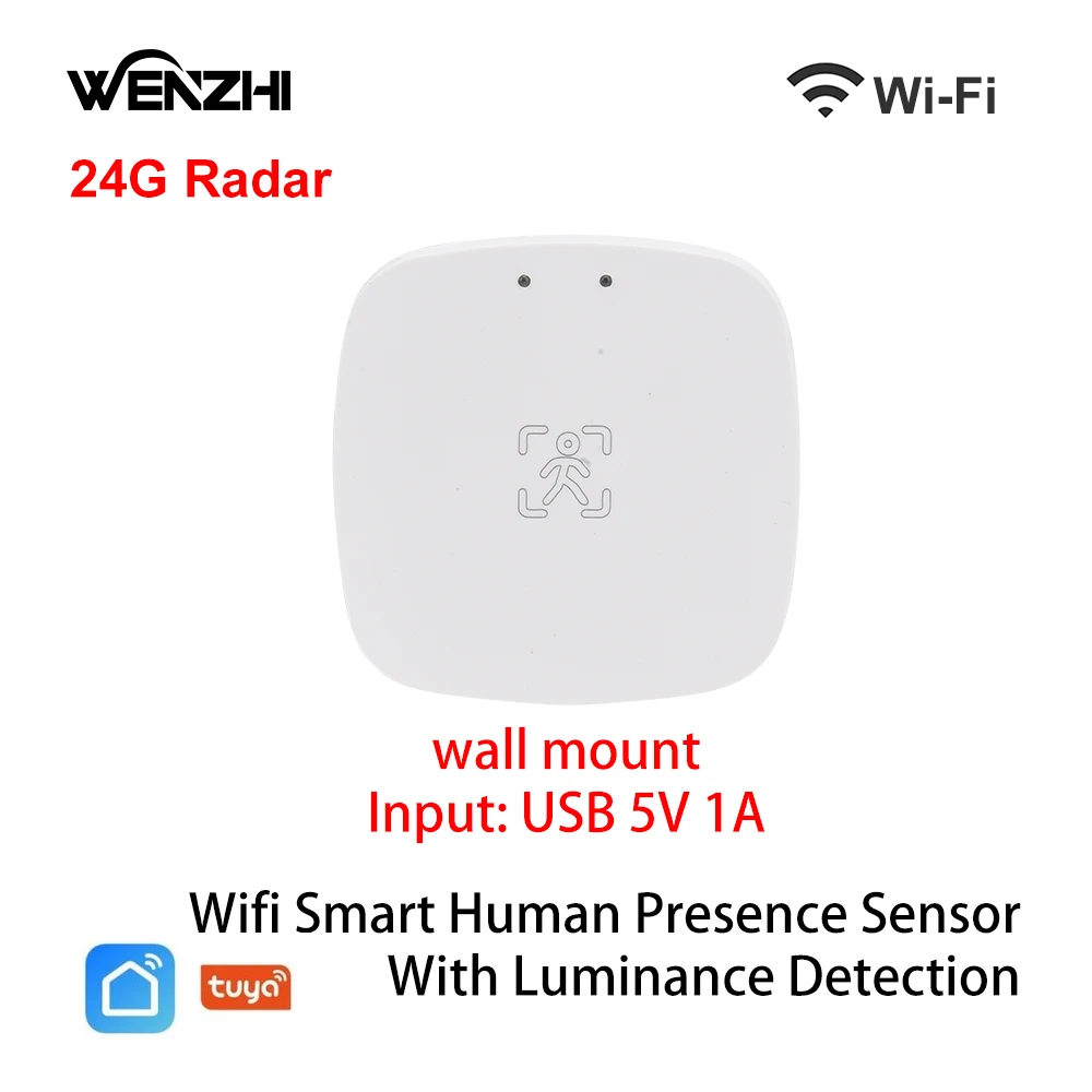 ZigBee Wifi MmWave Human Presence Motion Sensor With Luminance/Distance Detection 5/110/220V Tuya Smart Life Home Automation - Image 8