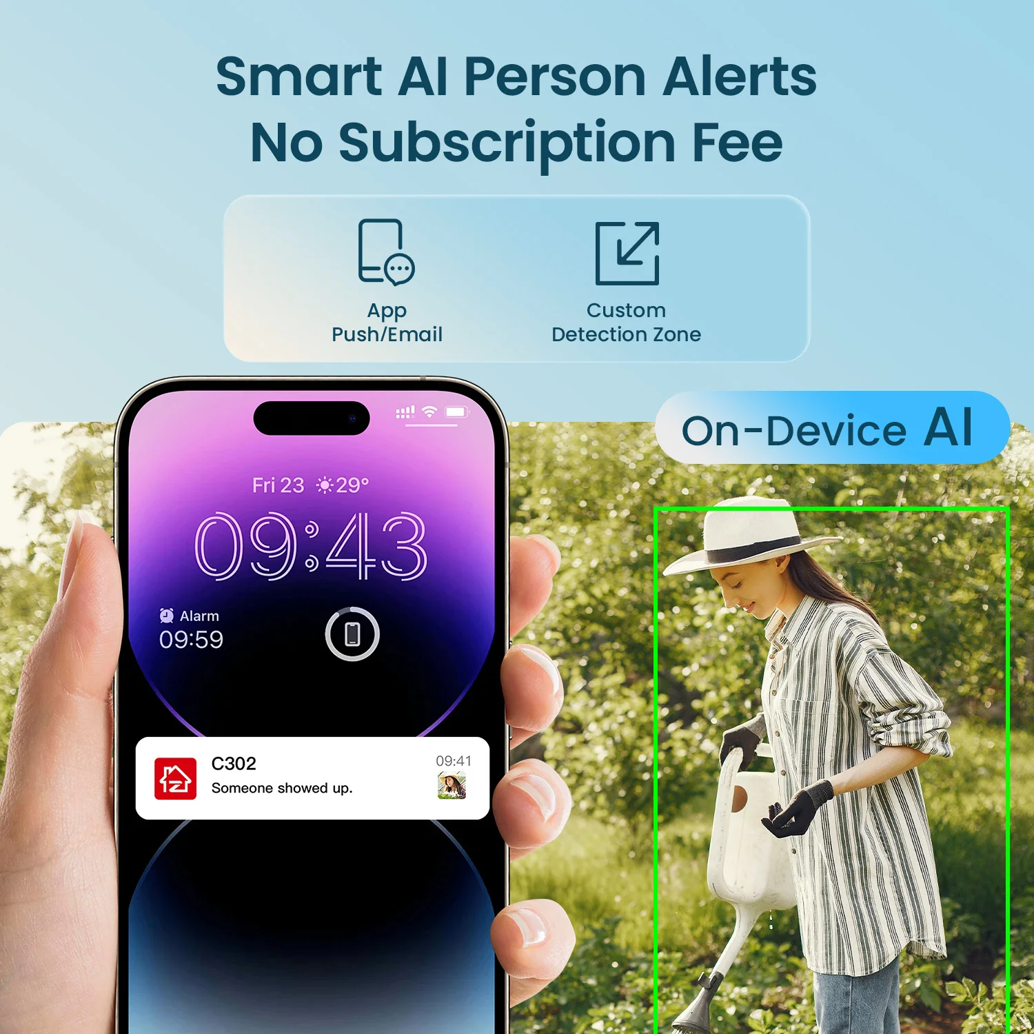 ZOSI 8CH 2K Wi-Fi 6 Security Camera System 12'' LCD Monitor 3MP Plug-in WiFi Surveillance Cams Indoor Outdoor for Home Security - Image 5