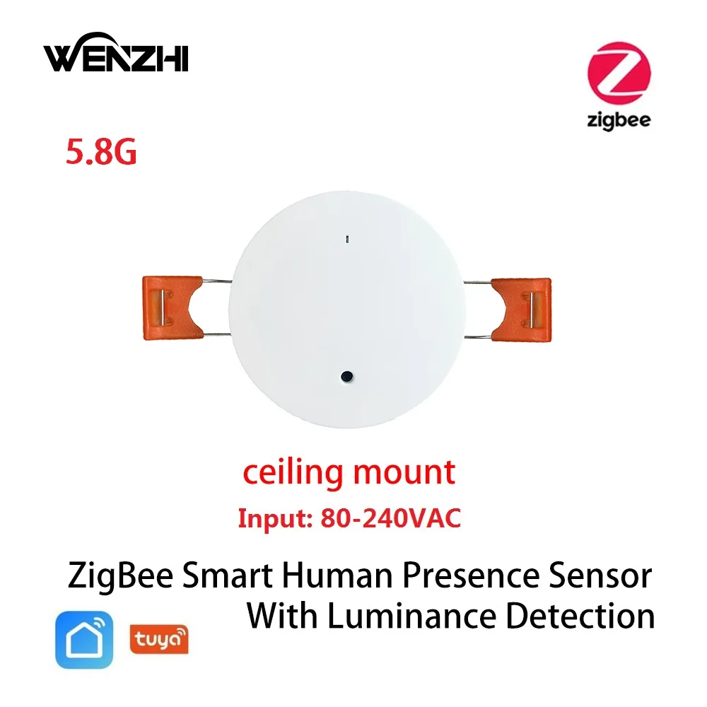 ZigBee Wifi MmWave Human Presence Motion Sensor With Luminance/Distance Detection 5/110/220V Tuya Smart Life Home Automation - Image 9
