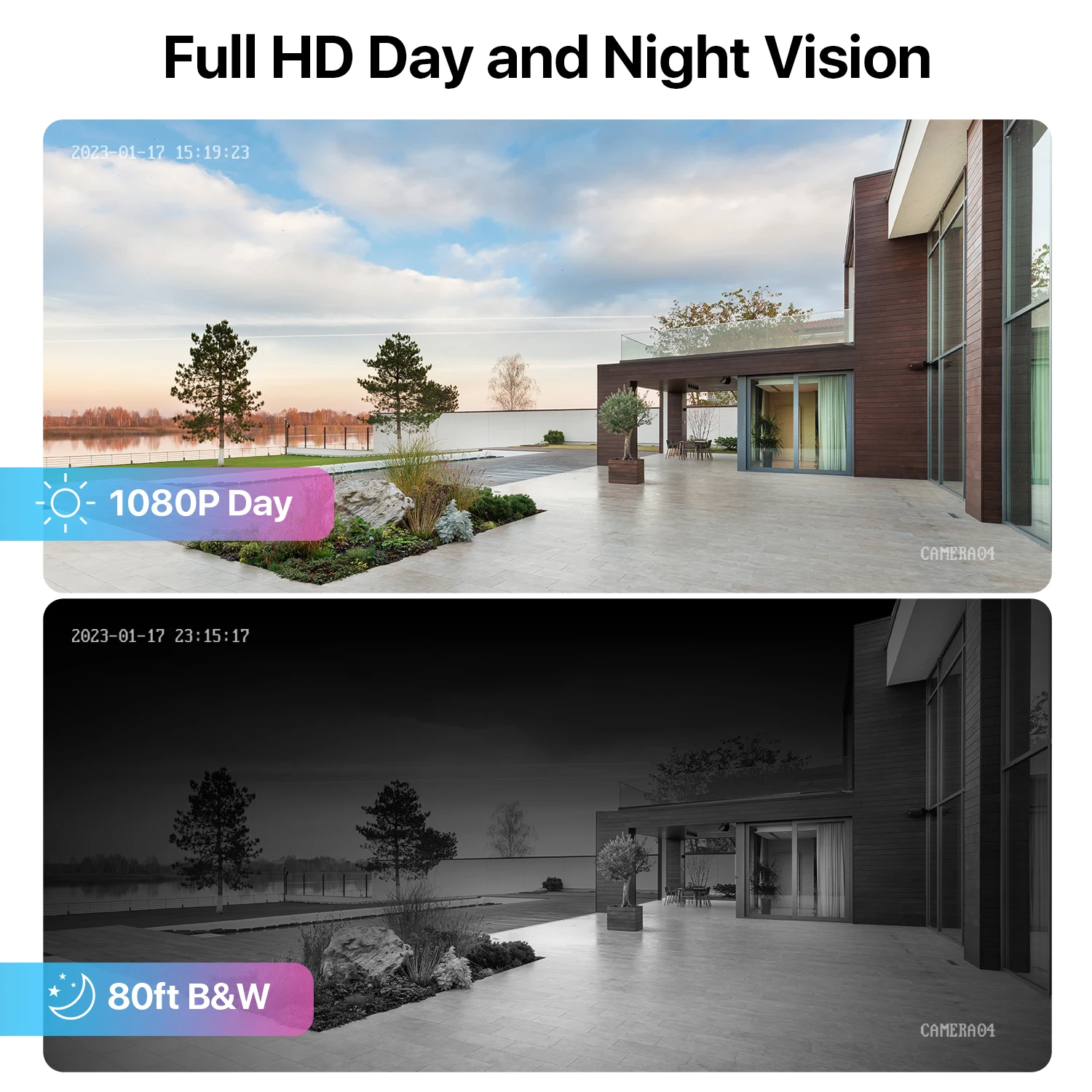 ZOSI 1080P 4 Pack HD TVI Security Cameras Outdoor Indoor Weatherproof Bullet Surveillance Camera for Analog CCTV DVR System - Image 2