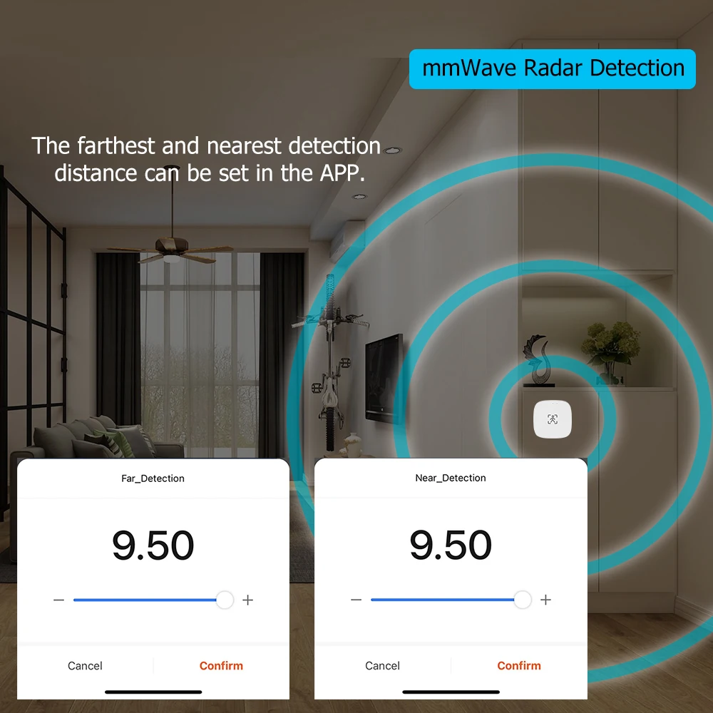 ZigBee Wifi MmWave Human Presence Motion Sensor With Luminance/Distance Detection 5/110/220V Tuya Smart Life Home Automation - Image 6