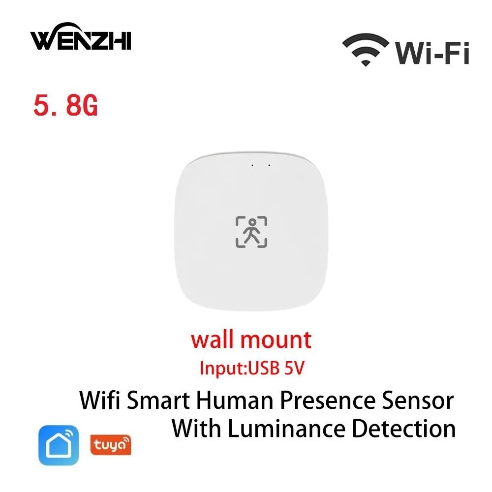 ZigBee Wifi MmWave Human Presence Motion Sensor With Luminance/Distance Detection 5/110/220V Tuya Smart Life Home Automation - Image 7