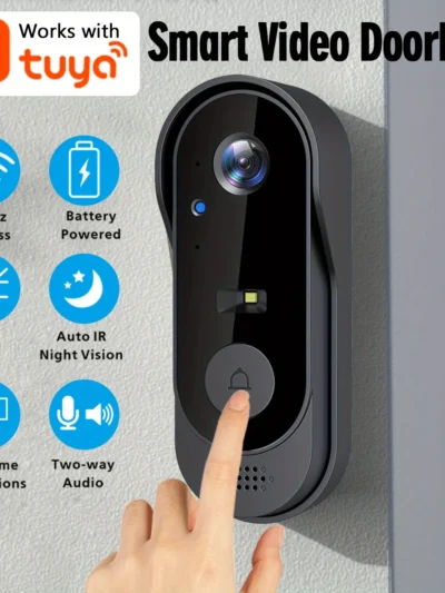 Tuya WiFi Home Smart Video doorbell Outdoor bidirectional HD door eye camera 1080P support SD card cloud storage waterproof