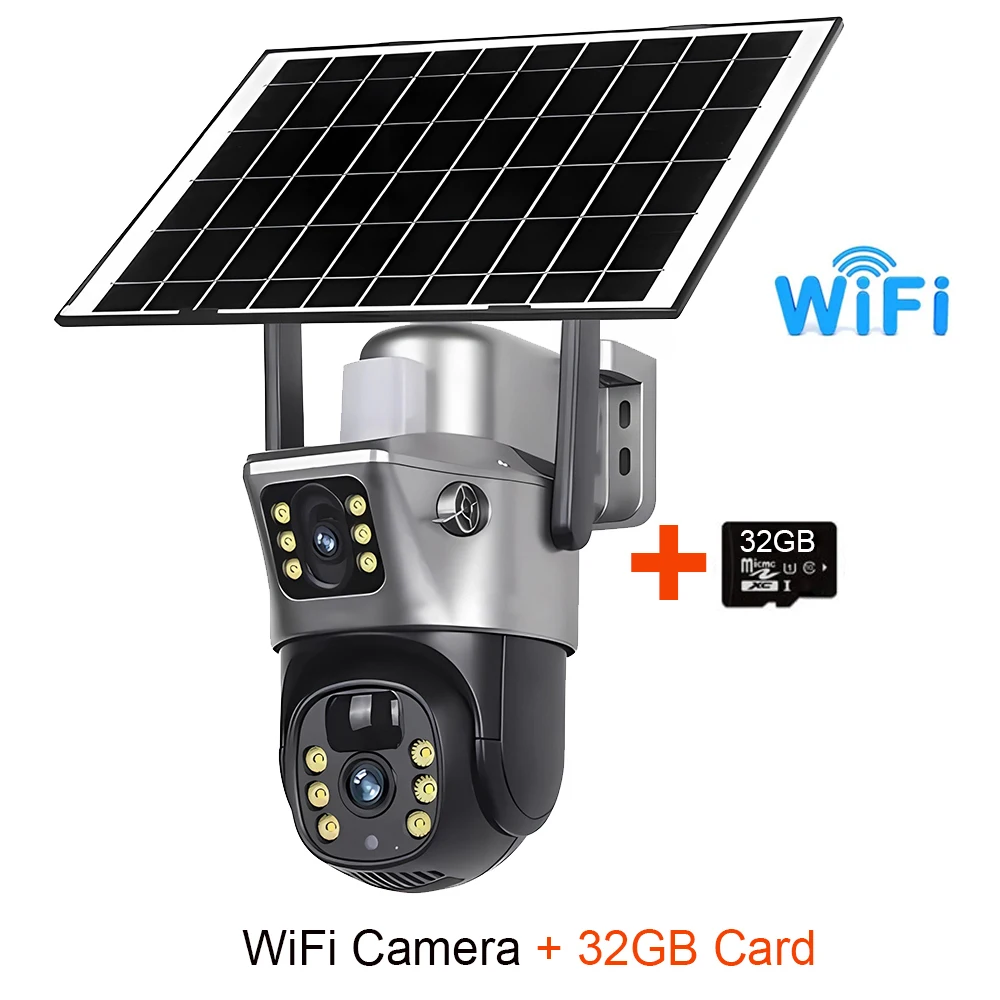 4G / WiFi Solar Camera Dual Lenses Outdoor 8MP 4K Low Power Battery IP Camera PIR Night Vision V380 Pro CCTV Security Protection - Image 14