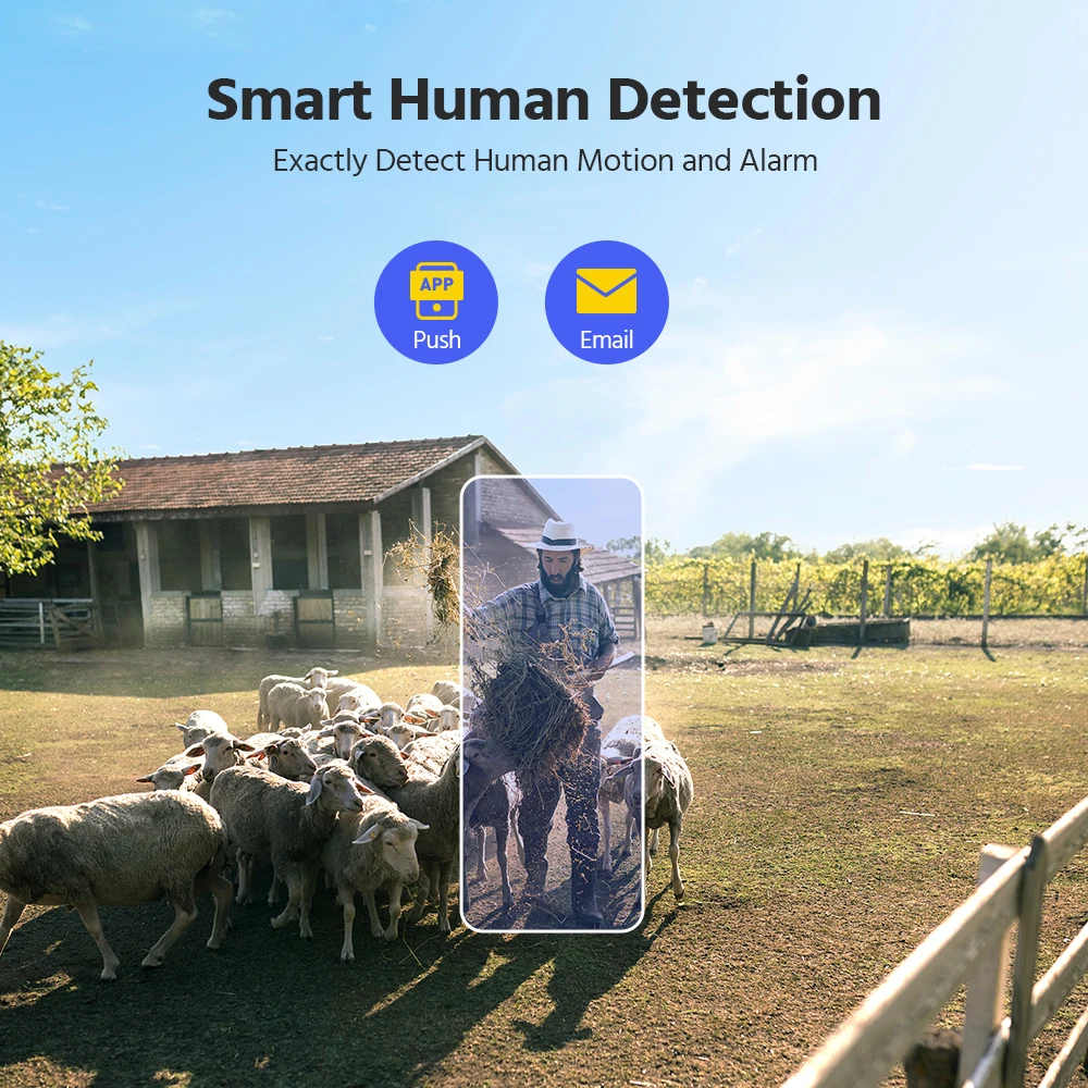 ANNKE 4MP Solar Battery Powered Wireless Security Camera 4MP Color Night Vision 2.4Ghz WiFi PIR Motion Outdoor IP Camera - Image 5