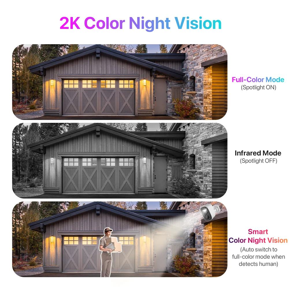 Vstarcam 2K Solar Security Cameras Wireless Outdoor Battery Powered Security Camera PIR Motion Alarm Cloud Storage Two Way Audio - Image 3