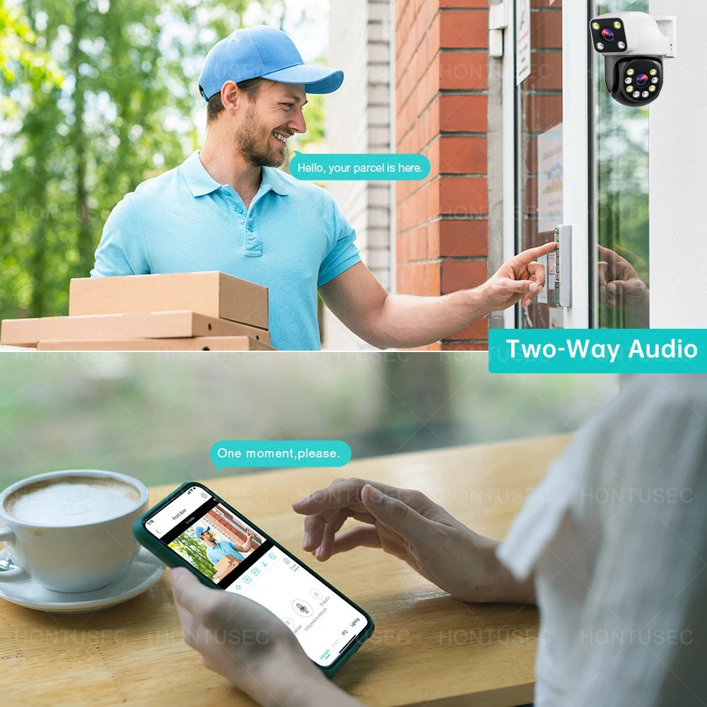 390EYES APP 4K 8MP Dual Lens Dual Screen WIFI PTZ 4MP Wireless Security Camera Outdoor IP66 Auto Tracking Surveillance Cameras - Image 5