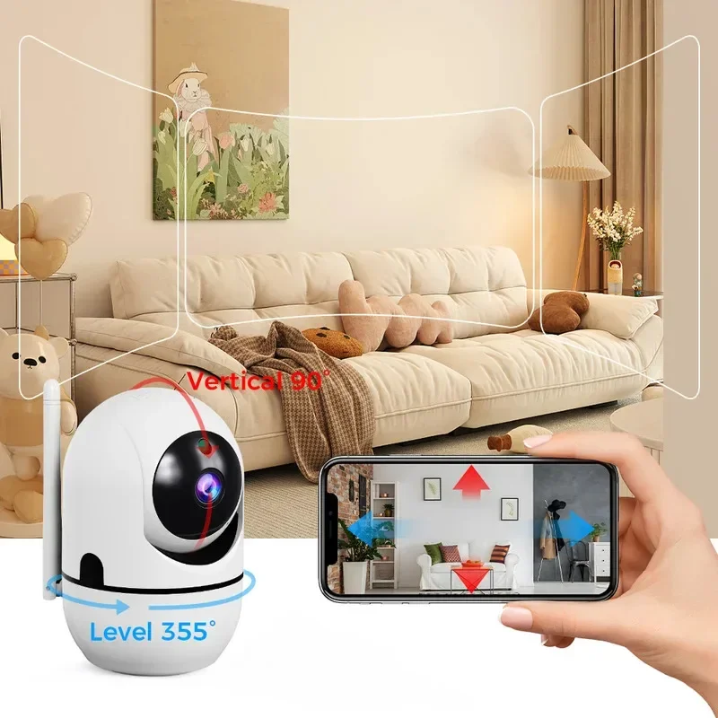 5 Inch Video Baby Monitor With Camera PTZ Zoom Babyphone Cam Security Protection Surveillance Cameras Temperature Sensor Lullaby - Image 2