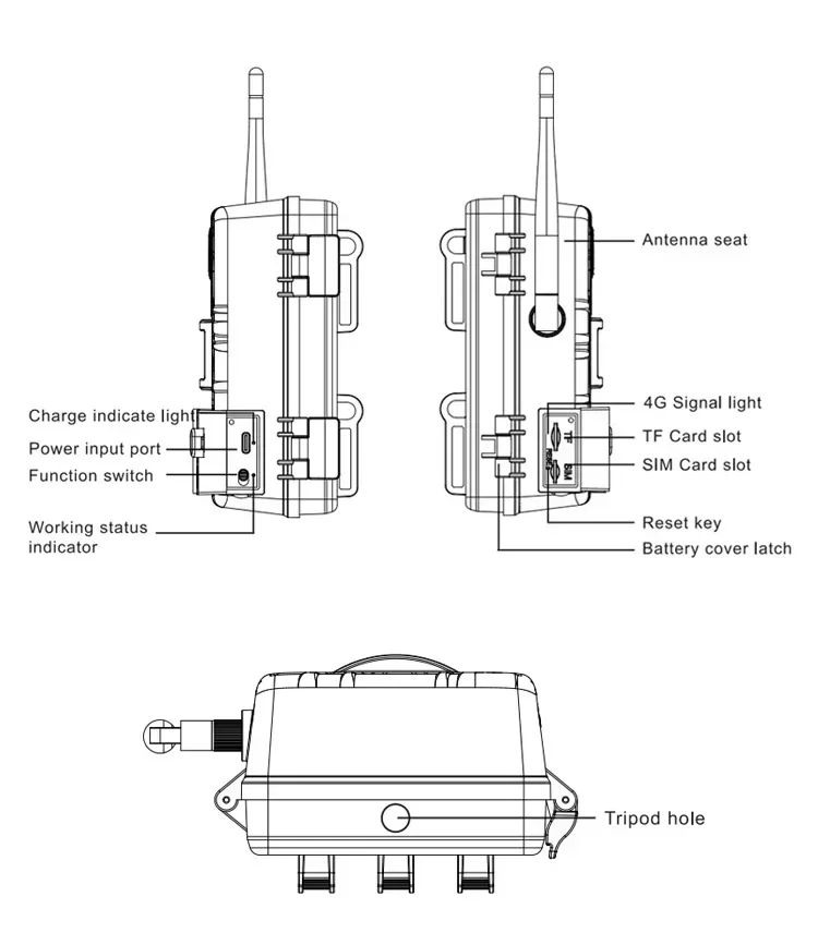 H6 4G LTE Wildlife Solar Hunting Camera APP Wireless Infrared Night Vision Monocular PIR Detection 2.5K 14MP with Solar Panel - Image 6