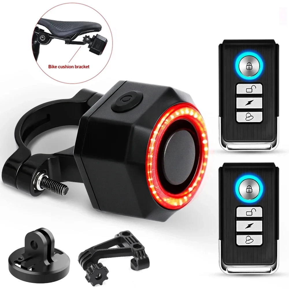 New Bicycle Alarm Taillight Waterproof Smart Auto Brake Sensing Tail Lamp Remote Control USB Charge Bike Rear Light - Image 16