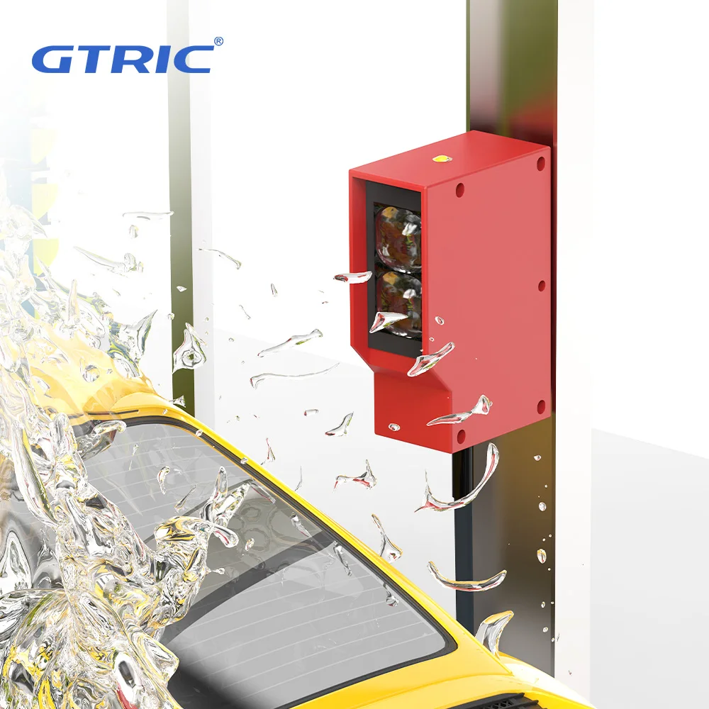 GTRIC Photoelectric Sensor Retro-reflective Square Photoell Infrared Switch IP67 Waterproof 24-220V AC DC Universal 10m Distance - Image 2